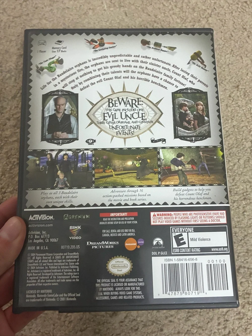 Nintendo GameCube Lemony Snicket's A Series of Unfortunate Events